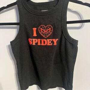 Marvel Black and Red 'I Heart Spidey' Tank Top